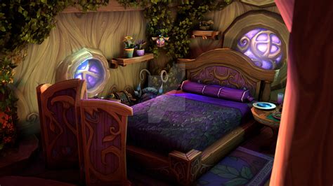 Night Elf Bedroom By Y Cyhiraeth On Deviantart