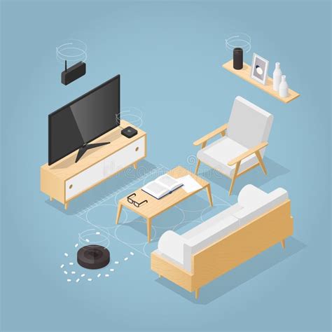 Isometric Smart Home Illustration Stock Vector Illustration Of