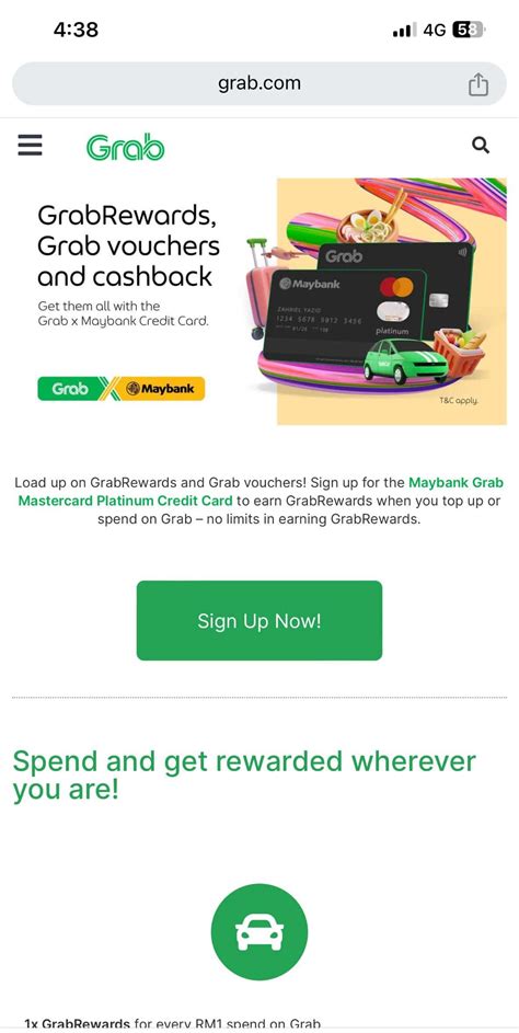 Maybank Grab Mastercard Platinum Credit Card Grab My