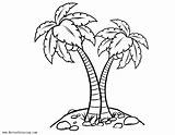 Palm Tree Coloring Drawing Realistic Printable Adults sketch template