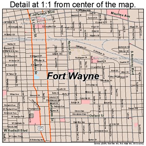 Fort Wayne Indiana Street Map 1825000