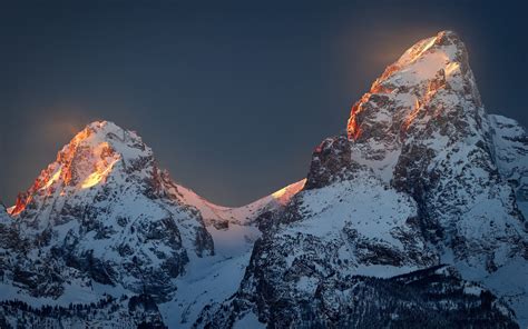 Mountain Alps With Sun Rays Landscape Nature Mountains Sunset Hd