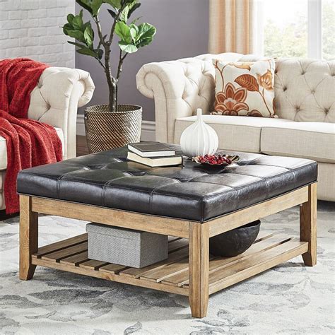 Homevance Contemporary Tufted Upholstered Coffee Table Coffee Table
