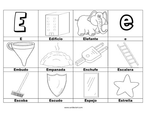 Download 32 Dibujos Para Colorear Que Empiecen Con La Letra E