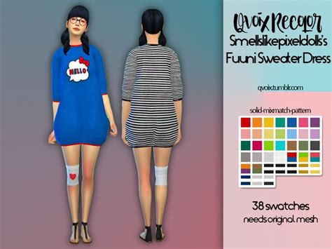 Baggy Sweater Dress Sims 4 Cc Maxis Match Sims 4 Cc Kids Clothing