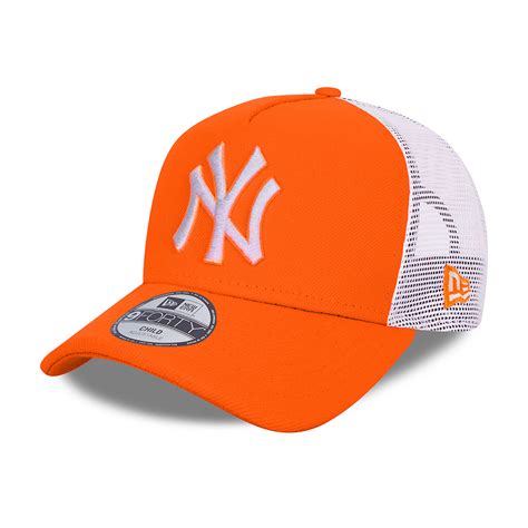 Official New Era New York Yankees Tonal Mesh Orange 9forty A Frame
