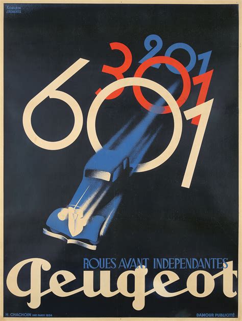 Peugeot 601 301 201 1934 Poster Auctions International Inc