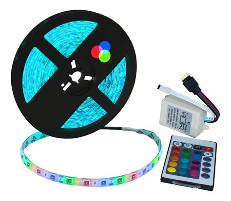 Fita De Led 5050 Rgb 12v Dc Silicone Ip65 5 Metros Frete Grátis