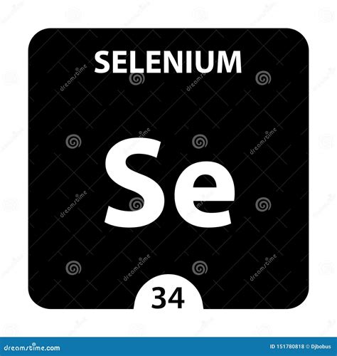 Selenium Se Chemical Element Selenium Sign With Atomic Number