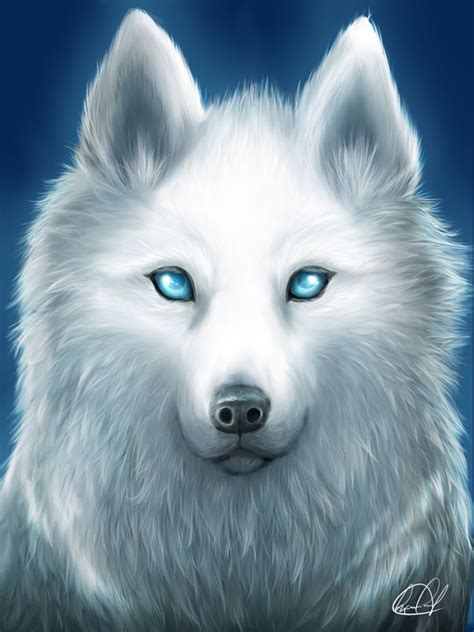 White Spirit Wolf Wolf Spirit Animal Wolf Painting Anime Wolf