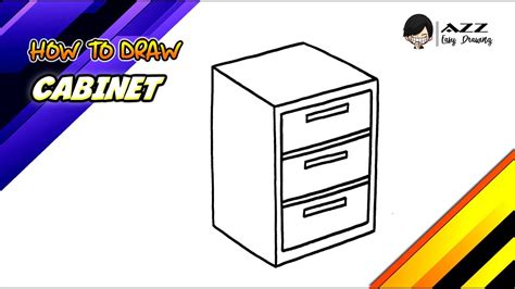 How To Draw A Cabinet Step By Step Youtube