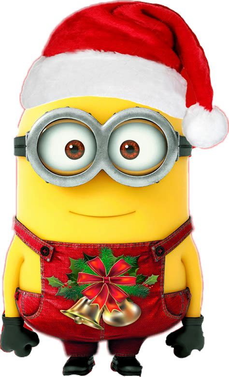 Minions Christmas Cute Yellow Sticker By Ionabondlopez