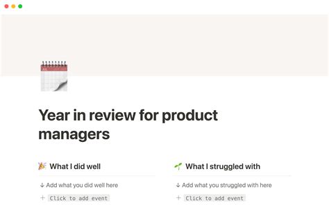 Notion Template Gallery Year In Review For Product Managers