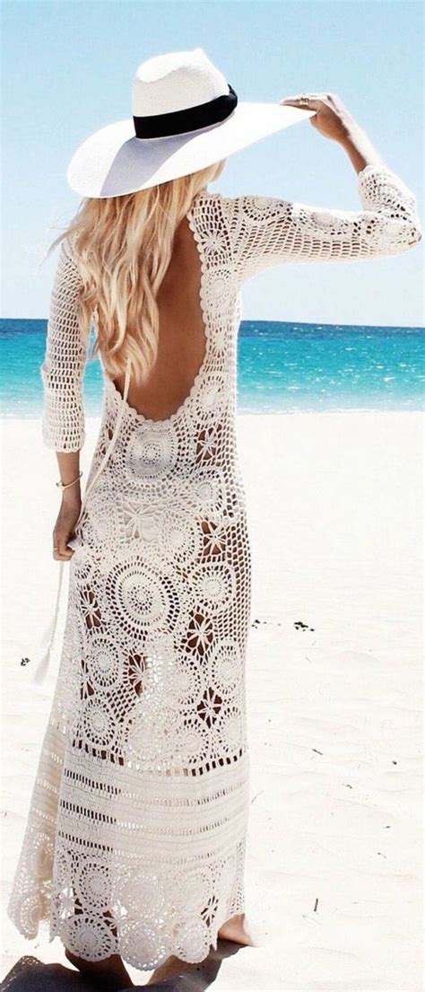 Spitzenkleid In Weiß Der Absolute Sommer Trend Crochet Beach Dress