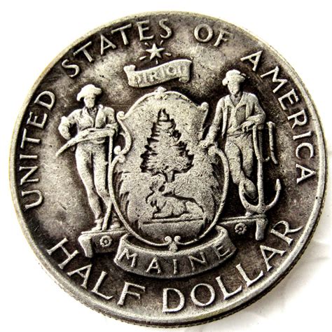 US 1920 Maine Commemorative Half Dollar Silver Plated Copy Coin
