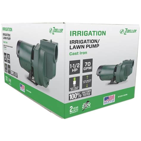 Zoeller 1 12 Hp 115 And 230 Volt Cast Iron Lawn Pump In The Water