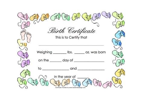 15 birth certificate templates word pdf template lab. 15 Birth Certificate Templates (Word & PDF) - Template Lab ...