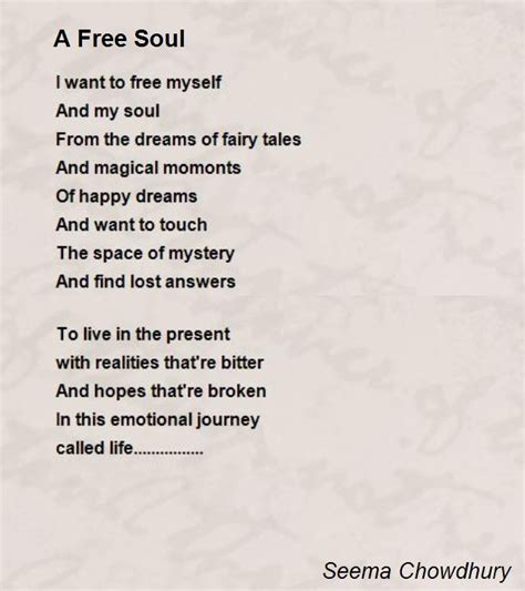 A Free Soul Poem By Seema Chowdhury Poem Hunter