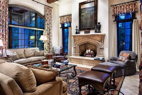 English Manor Traditional Living Room Houston By