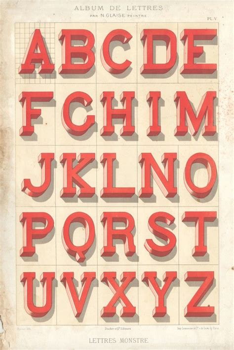 Vintage French Type Specimen Books Typography Design Lettering Fonts