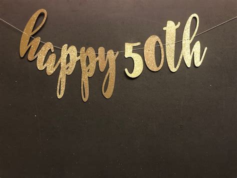 50th Birthday Banner 50th Birthday Party Decor 50th Etsy