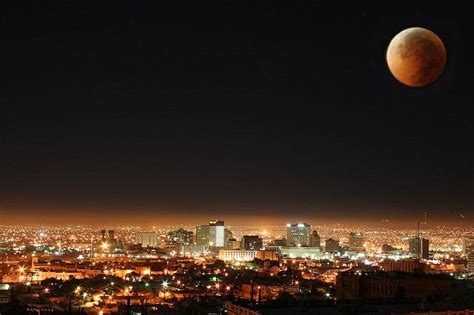 El Paso At Night Glowing With Utep Orange El Paso Favorite Places