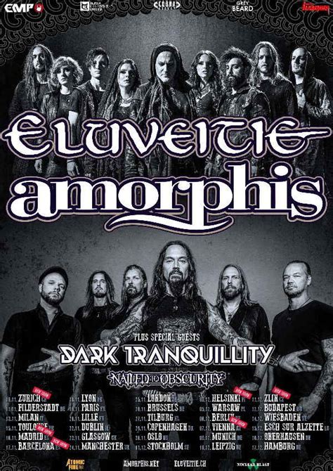 Eluveitie Amorphis Dark Tranquillity Nailed To Obscurity
