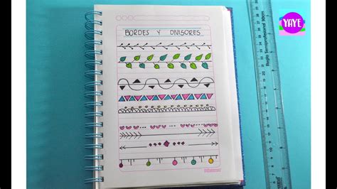 Ideas Para Marcar Cuadernos FÁciles Cómo Dibujar Bordes De Cuadernos Yaye