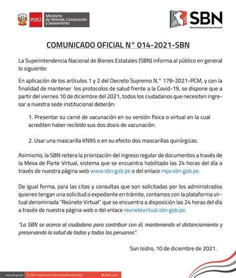 COMUNICADO OFICIAL N 014 2021