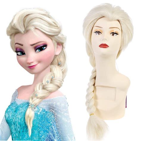 Girl Bare Shoulders Blonde Hair Braid Breasts Dress Elsa Frozen Eyes
