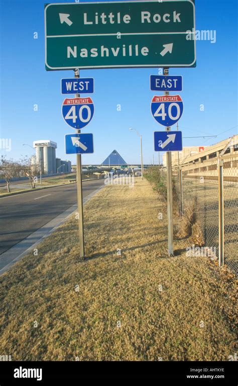 Interstate Highway 75 North And South Freeway Signs To Nashville Or