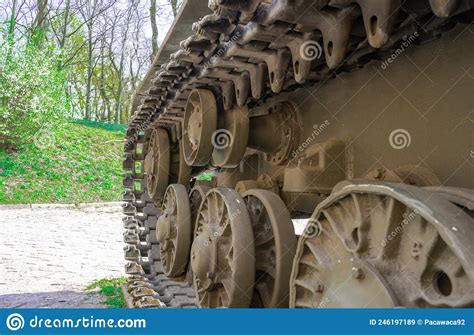 Russian Tank Caterpillar Track With Wheels Caterpillar Tank Editorial