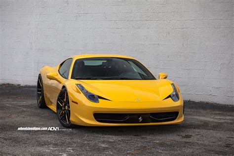 Yellow Ferrari 458 Italia With Adv1 Wheels Gtspirit