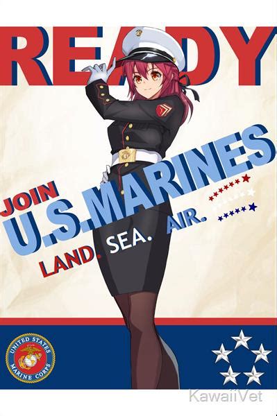 Kawaii Ready Anime Marines Recruiting Poster By Kawaiivet