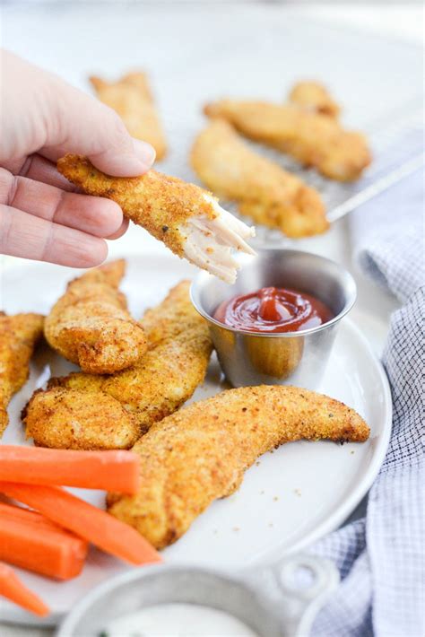air fryer chicken tenders crispy recipes homemade easy scratch simply frying simplyscratch wholesome cookbook