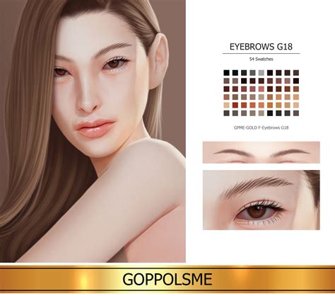 Goppolsme Gpme Gold F Eyebrows G18 Download At Emily Cc Finds