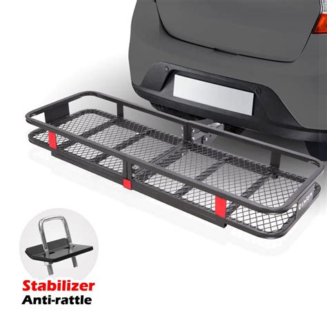 Imshie Hitch Mounted Folding Cargo Carrier Car Suv Truck Basket Luggage