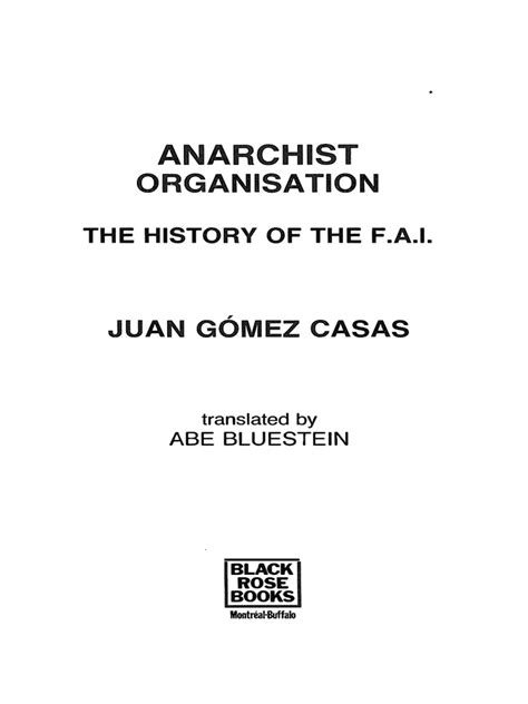 Anarchist Organisation The History Of The Fai Pdf Anarchism