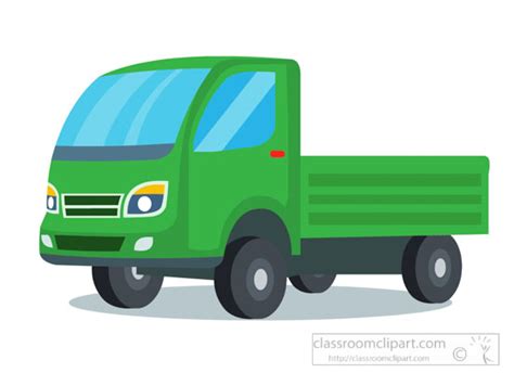 Truck Clipart Green Delivery Flatbed Truck