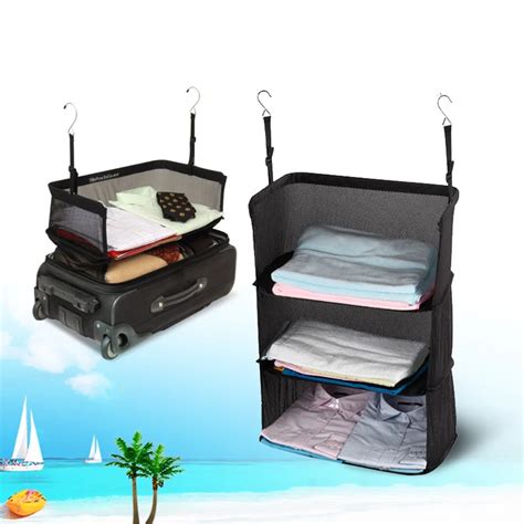 Travel Luggage Organize Storage Suitcase Hanging Shelves Portable