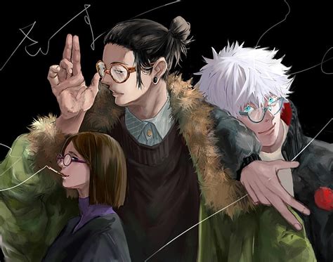 Anime Jujutsu Kaisen Satoru Gojo Suguru Geto Shoko Ieiri Cabello