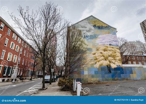 Spring Mural Arts Philadelphia Pa Editorial Stock Image Image Of