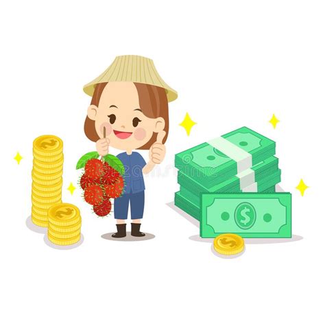 Cartoon Cute Money Character Vector Stock Illustration Illustration