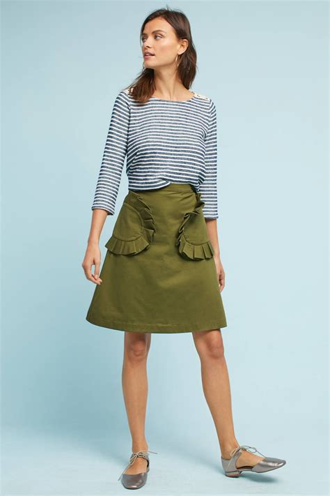 Ruffled Pocket Skirt Skirts With Pockets Skirts Womens Skirt