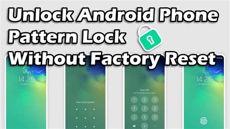 How To Unlock Android Phone Pattern Lock Without Factory Reset Youtube