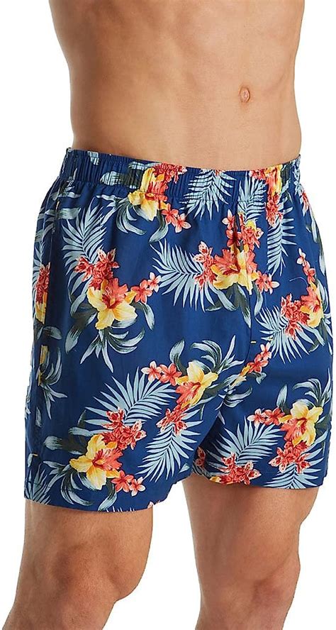 Tommy Bahama Mens Large Floral Woven Boxer Boxer Shorts Multi