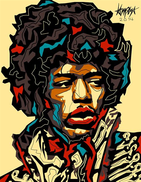 Faces Of The World Batch 1 On Behance Jimi Hendrix Art Jimi Hendrix