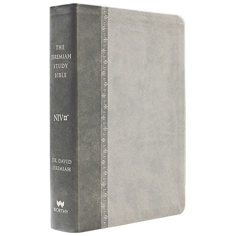 Dr Jeremiah Niv Study Bible Gray Leather Lux Ptl Shopping Network