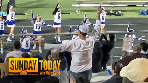 Viral ‘cheer Dad Knows All The Moves To His Daughters Cheerleading