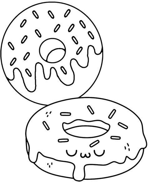 Pusheen Donut Coloring Page